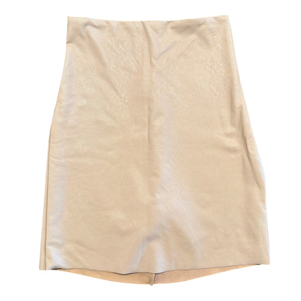 NWOT Commando Faux Leather Mini Skirt, Sand Beige, Women's XS
